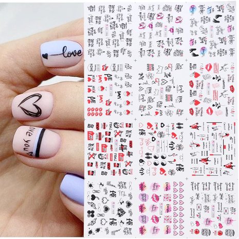 Nail Sticker Set Love (250 stickers)