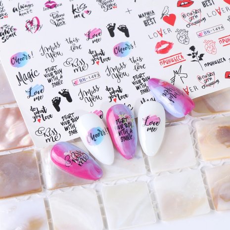 Nail Sticker Set Love (250 stickers)