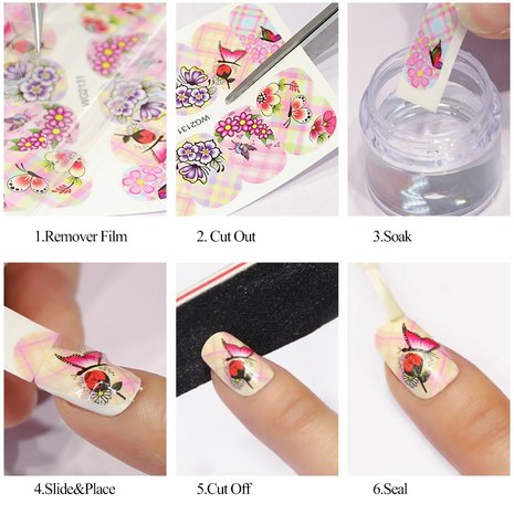 Nail Sticker Set Leopard Prints (350 stickers)