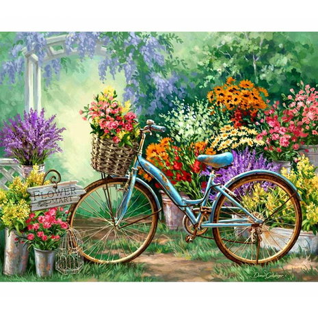 Diamond Painting Bicycle 40x30cm - Round