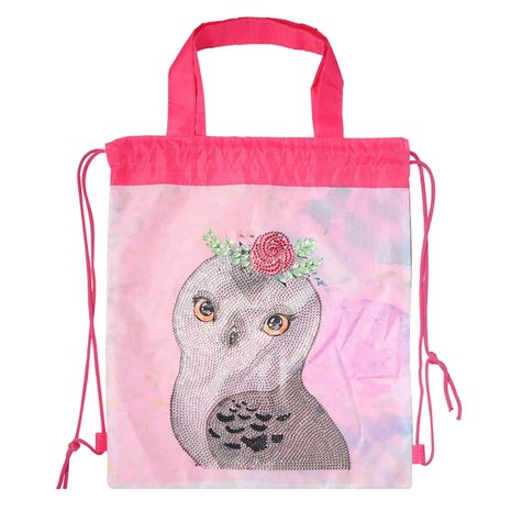 Diamond Painting Backpack Pink Owl