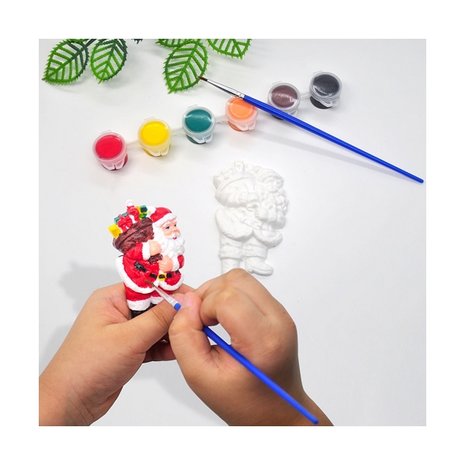 Paint your own Santa Claus pendants (2 pieces)