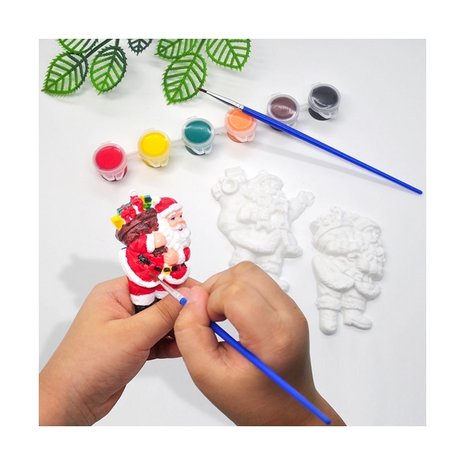 Paint your own Santa Claus pendants (2 pieces)