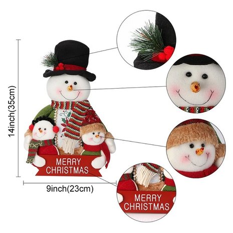 Snowman doll Merry Christmas 35cm