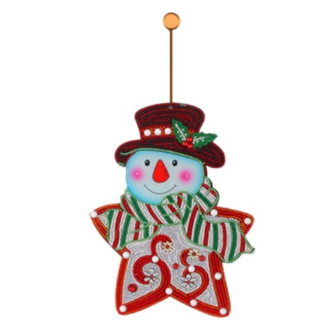 Diamond Painting Hanging Ornament Snowman 30x24cm