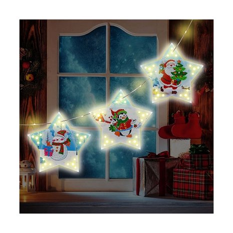 Diamond Painting Christmas Lamps Garland 01