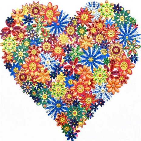 Special Diamond Painting Heart 25x25cm