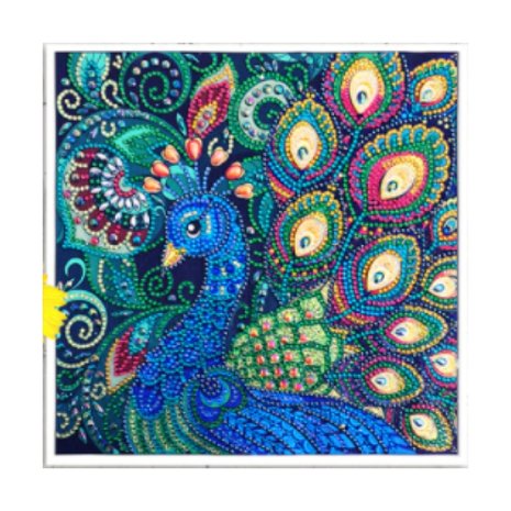 Special Diamond Painting Peacock 25x25cm