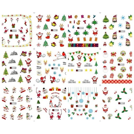 Nail Sticker Set Christmas 02 (12 sheets)