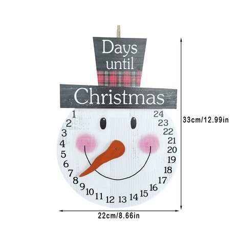 Wooden Christmas Advent Calendar Snowman (32cm)