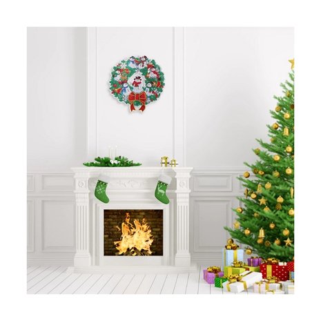Diamond Painting Christmas Wreath flexible 03 (Snowman)(30cm)