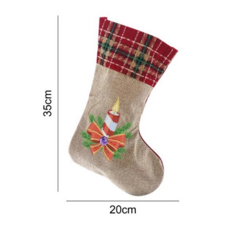 Diamond Painting Christmas Sock 07 (Candle/30cm)