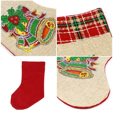 Diamond Painting Christmas Sock 08 (Santa Claus/30cm)