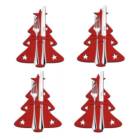 Christmas Cutlery Holders Christmas Tree (4 pieces)