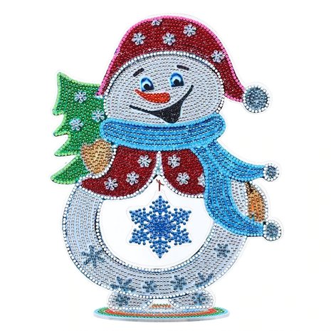 Diamond Painting Snowman on Stand