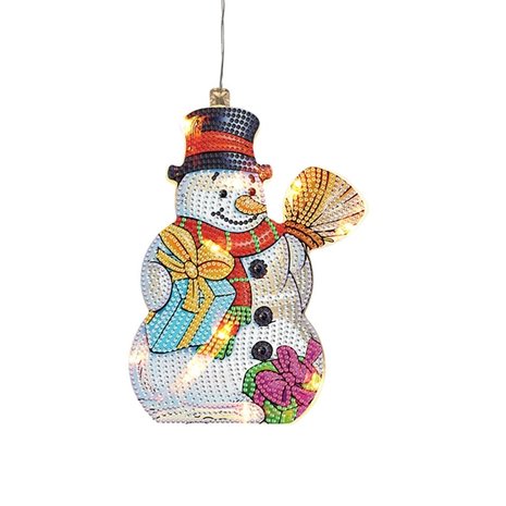 Diamond Painting Hanging Christmas Lamp (Snowman)