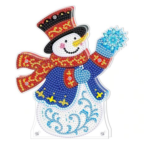 Diamond Painting Christmas Standing Lamp 06 (Snowman)