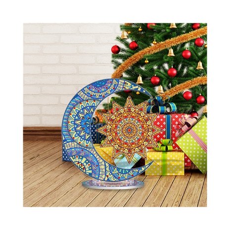 Diamond Painting Sun and Moon on stand (30cm)