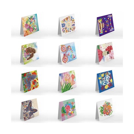 Diamond Painting Greeting Cards Set 003 (12 pieces)