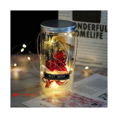 Soap rose bouquet with lighting 18cm - Valentine's Day - Mother's Day TIP