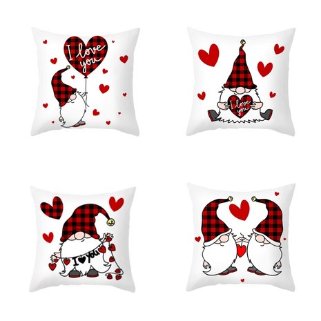 Decorative pillowcases Gnomes / Gnomes 01 to 04 (45cm/4pcs) - Valentine's Day - Mother's Day TIP