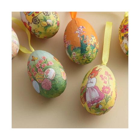 Decoration Easter eggs assorted (12 pieces)