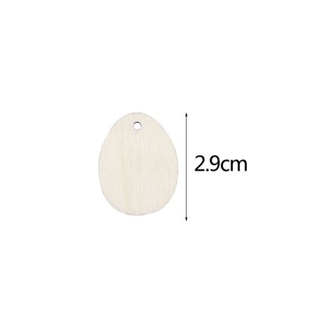 Wooden Easter egg pendants to paint / color yourself (50 pieces / 2.9 cm)