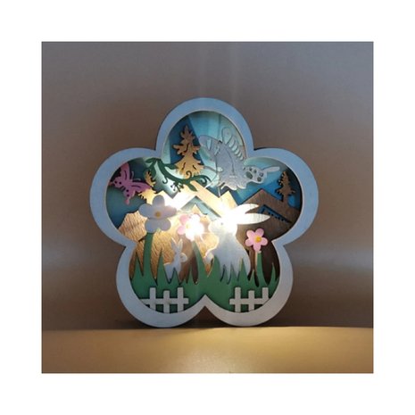 Table decoration Easter with lighting Cloud (13cm)