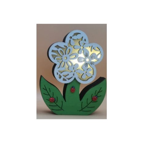 Table decoration Easter with lighting Flower (14cm)