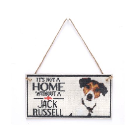 Diamond Painting Welcome Sign 02 25cm (Jack Russel)