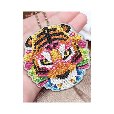 Diamond Painting Keychain Set Colorful Animals (5 pcs)