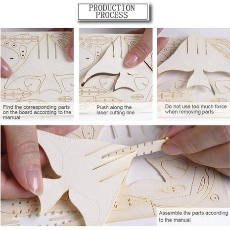 Wooden Mini 3D Animal Puzzle 14 Stretching Cat