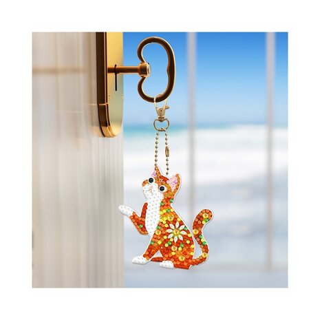 Diamond Painting Keychain Set Cats (5 pieces)