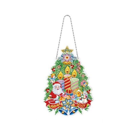 Diamond Painting Hanging Christmas Ornament with Lights 26 Christmas Tree (30cm)