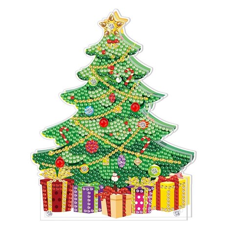 Diamond Painting Standing Christmas Lamp 07 (Christmas Tree)