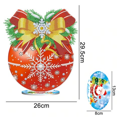 Diamond Painting Standing Christmas Ornament Bauble (30cm)