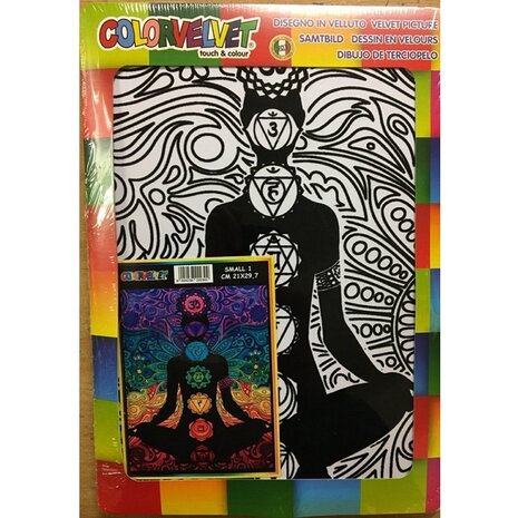 ColorVelvet Velvet coloring page small 1 with markers (21x29cm)