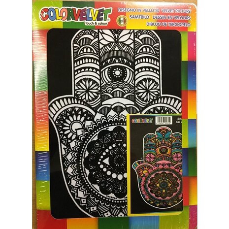 ColorVelvet Velvet coloring page small 2 with markers (21x29cm)