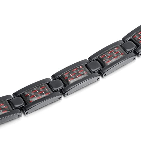 Magnetic Titanium (men's) bracelet Noah Red