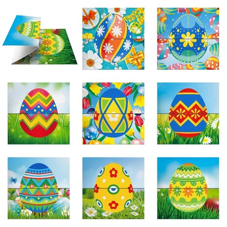 Diamond Painting Card Set Easter 04 (8 pieces)