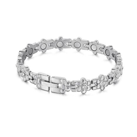 Magnetic Steel (ladies) bracelet Julia Silver colored