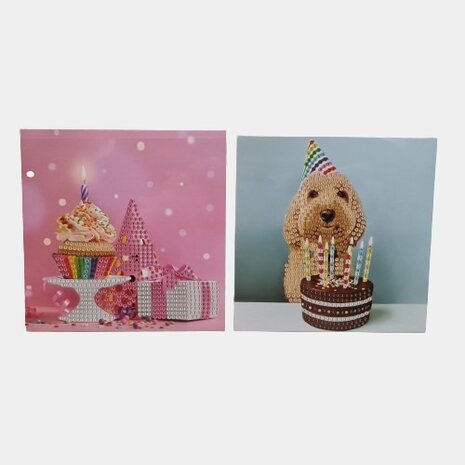 Grafix Diamond Painting card making 13x13cm 002 (2 pieces)