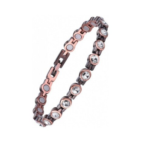 Magnetic Steel (ladies) bracelet Aggy 15 (Copper colored)