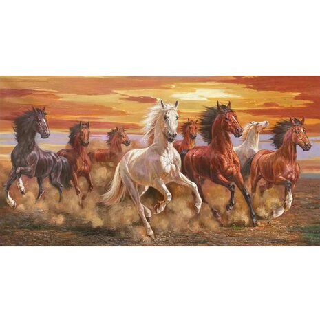 Diamond Painting Running Horses 01 (size and shape of stones of your choice)