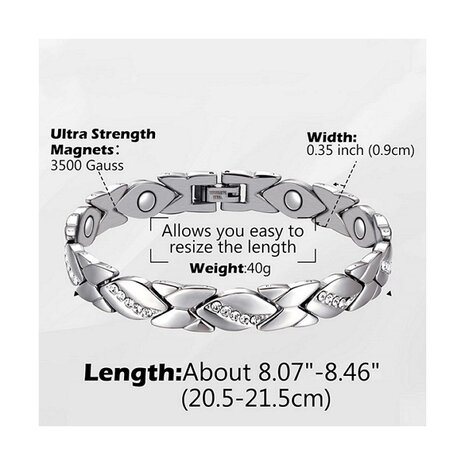 Magnetic Steel (ladies) bracelet Fey 01 (Black)