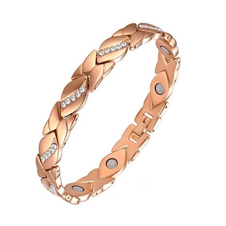 Magnetic Steel (ladies) bracelet Fey 03 (Copper colored)