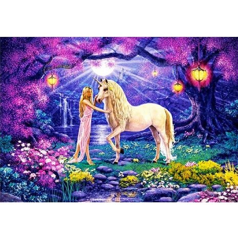 Diamond Painting Unicorn 02 (size and shape of stones of your choice)