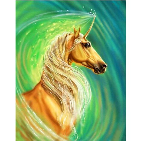 Diamond Painting Unicorn 08 (size and shape of stones of your choice)