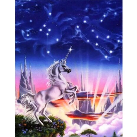 Diamond Painting Unicorn 09 (size and shape of stones of your choice)
