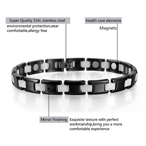 Magnetic Steel (ladies) bracelet Indy